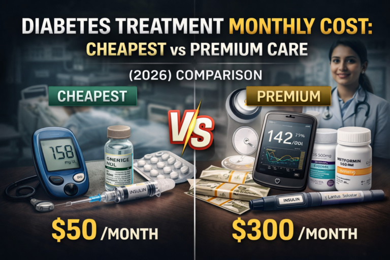 Diabetes Treatment Monthly Cost: Cheapest vs Premium Care Comparison (2026)